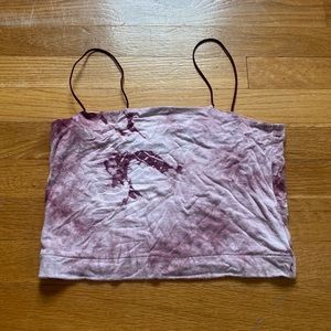 Purple tie dye tank top